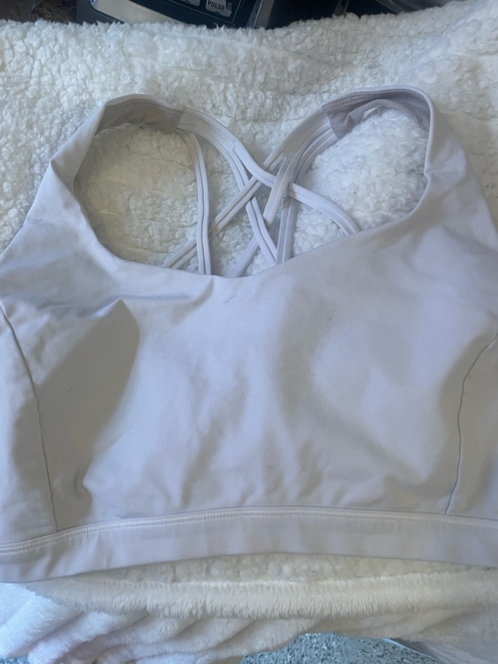 Lululemon White Seamless Scoop Neck Sports Bra - Picture 7 of 8